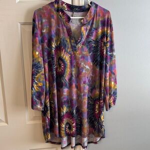 Honeyme Multicolor Tie-Dye Women's Top